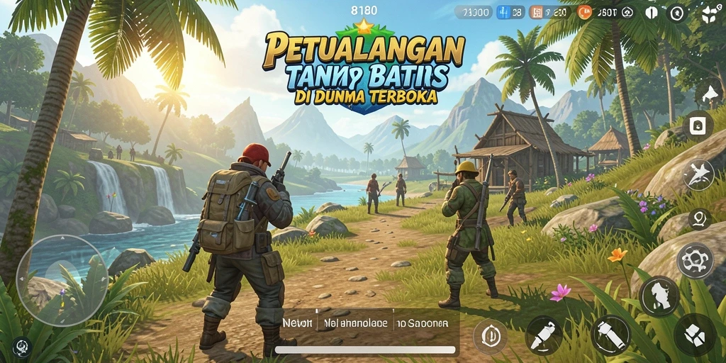 Screenshot utama 8180 menampilkan petualangan dalam dunia terbuka.