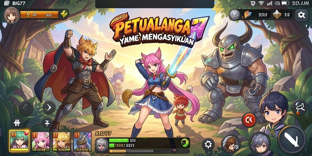 Tampilan gameplay yang epik dari <strong>BIG77</strong> dengan petualangan karakter anime.