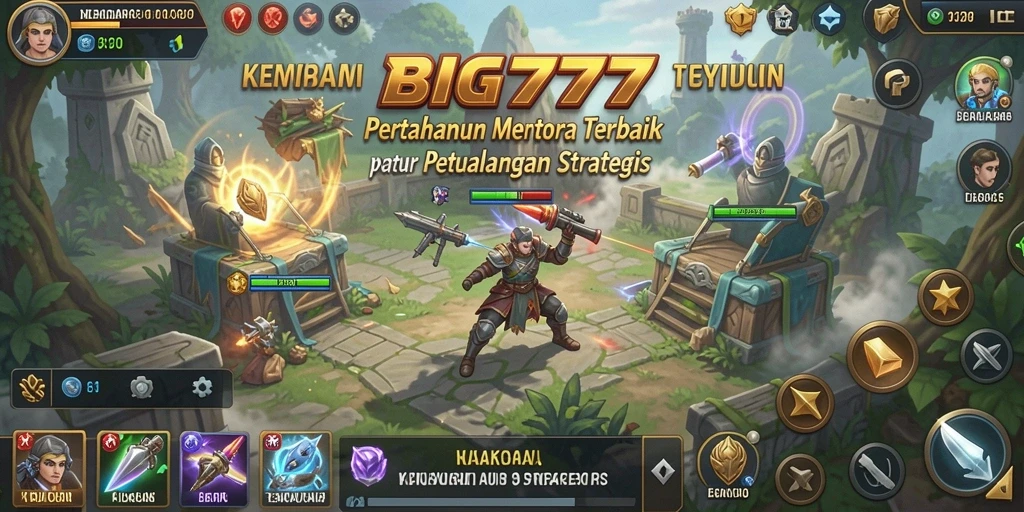 Tampilan gameplay BIG777 yang menegangkan dalam Tower Defense.