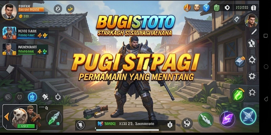 Screenshot menunjukkan aksi pertempuran strategis dalam BUGISTOTO.