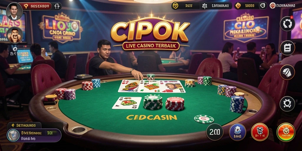 Tampak gameplay Live Casino yang seru di CIPOK.
