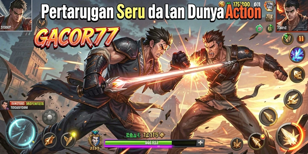 Tampilan gameplay seru GACOR77 dengan aksi menegangkan.