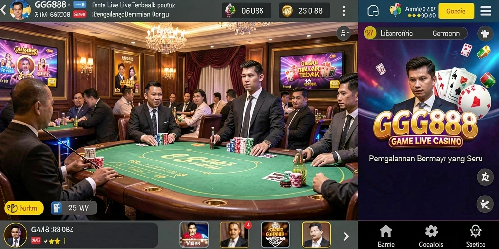 Tampilan menawan gameplay Live Casino di GGG888 yang mengasyikkan.