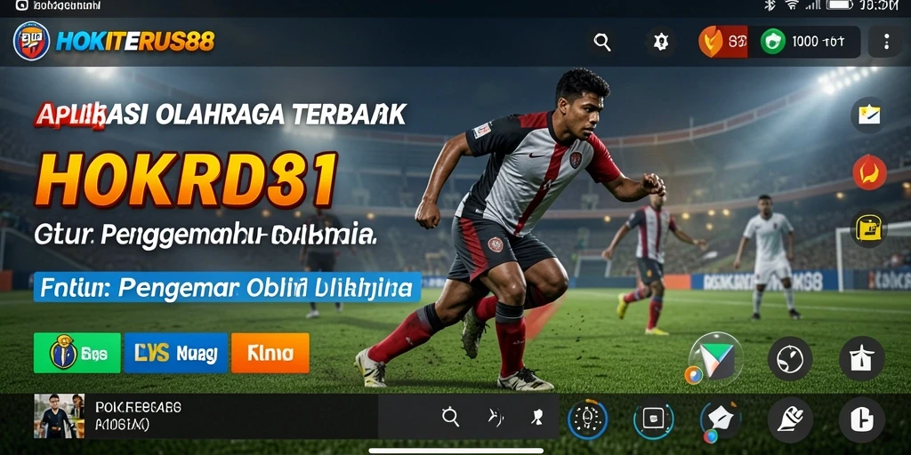 Screenshot utama HOKITERUS88 menampilkan gameplay menegangkan di arena olahraga.