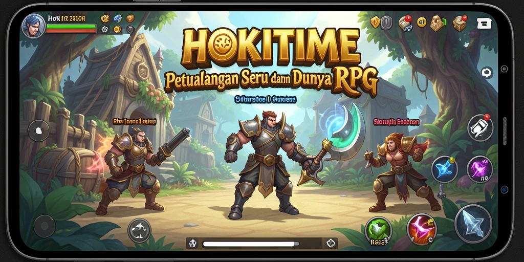 Tampilan gameplay seru di HOKITIME dengan karakter dan monster.