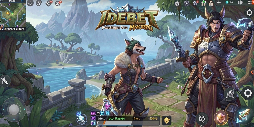 Screenshot menampilkan aksi seru dalam gameplay MMORPG IDEBET.