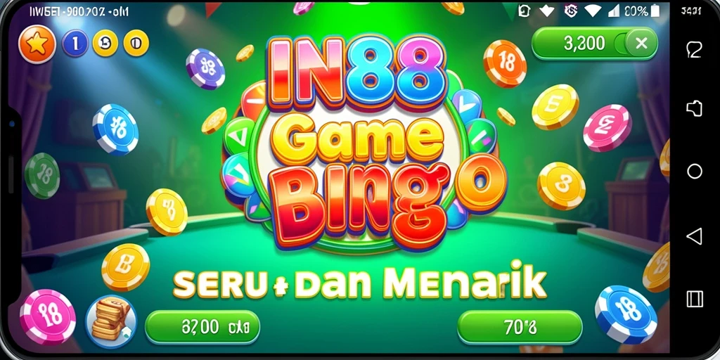 Screenshot gameplay IN88 menampilkan pemain yang antusias bermain Bingo.