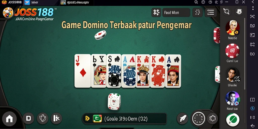 Screenshot JOSS188 menampilkan sesi permainan Domino yang menarik.
