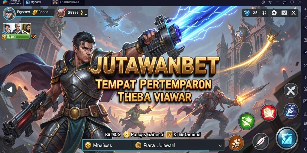 Tampilan gameplay mendebarkan dari JUTAWANBET dalam pertempuran intens.