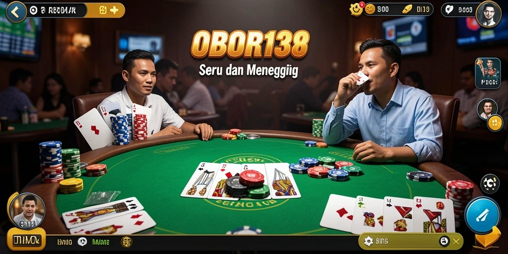 Tampilan menarik dari gameplay Poker di OBOR138.