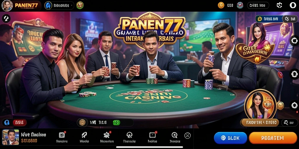Screenshot gameplay Live Casino yang menampilkan dealer profesional.