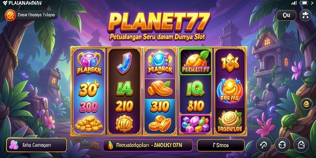 Screenshot gameplay <strong>PLANET77</strong> menampilkan keseruan slot dan grafis menawan.