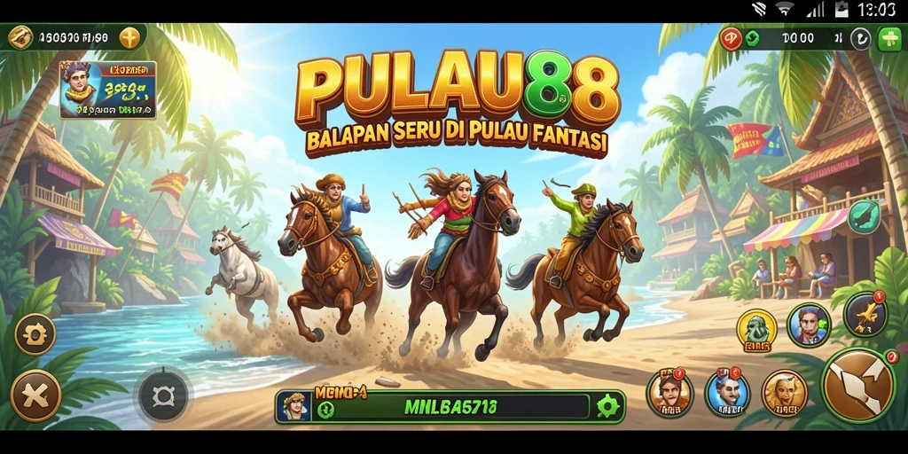 Gameplay seru PULAU88 di trek balap menantang.