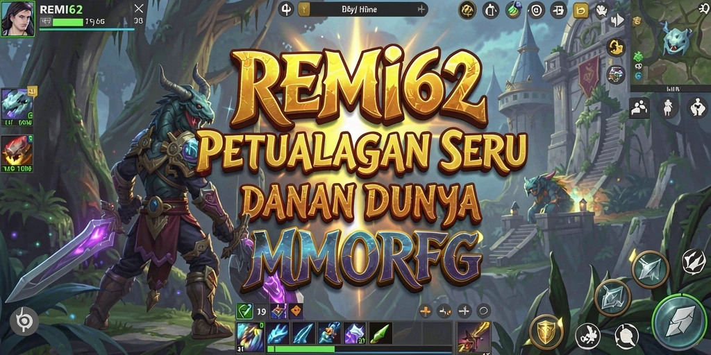 Screenshot utama menunjukkan aksi seru dalam permainan MMORPG.