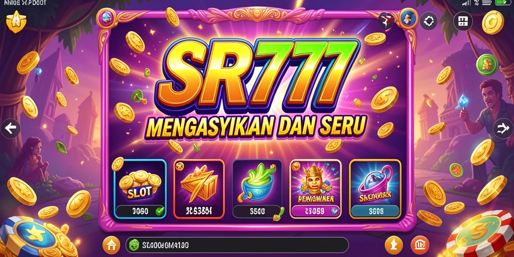 Tampilan gameplay Slot SR777 yang menarik dan penuh warna.