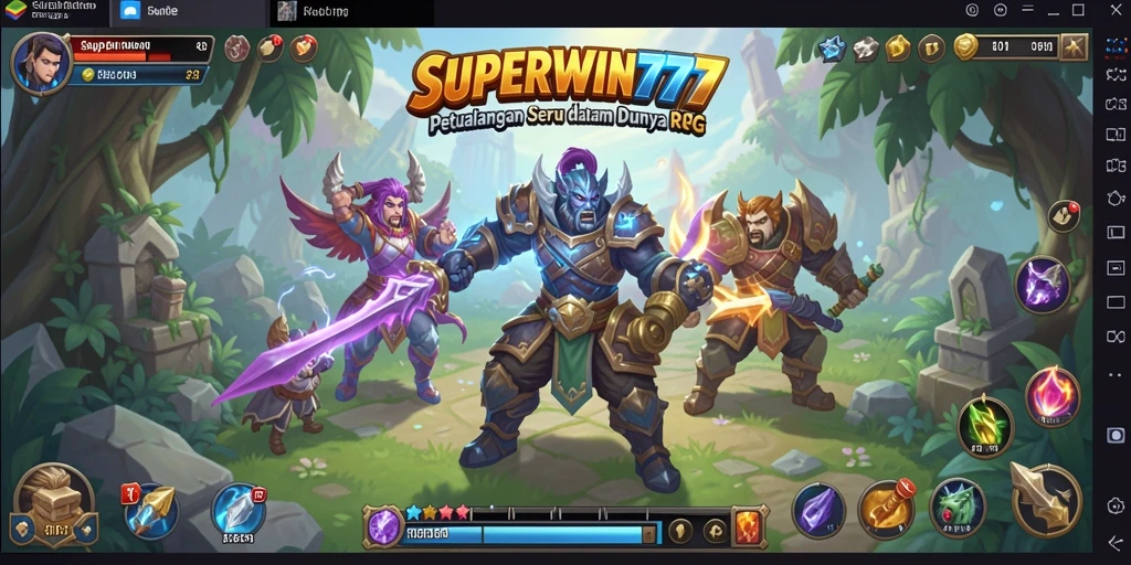 Screenshot menunjukkan aksi pertarungan seru di SUPERWIN777.