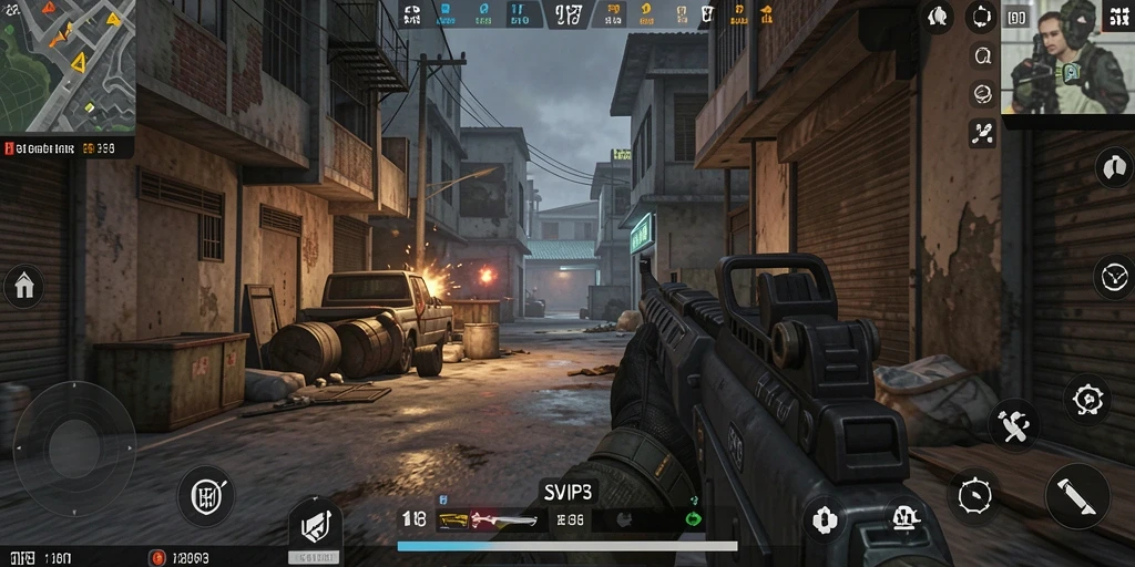 Tampilan gameplay intens dalam SVIP3 dengan grafis memukau.