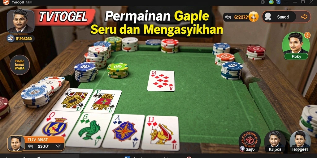 Screenshot gameplay Gaple yang seru dan interaktif.