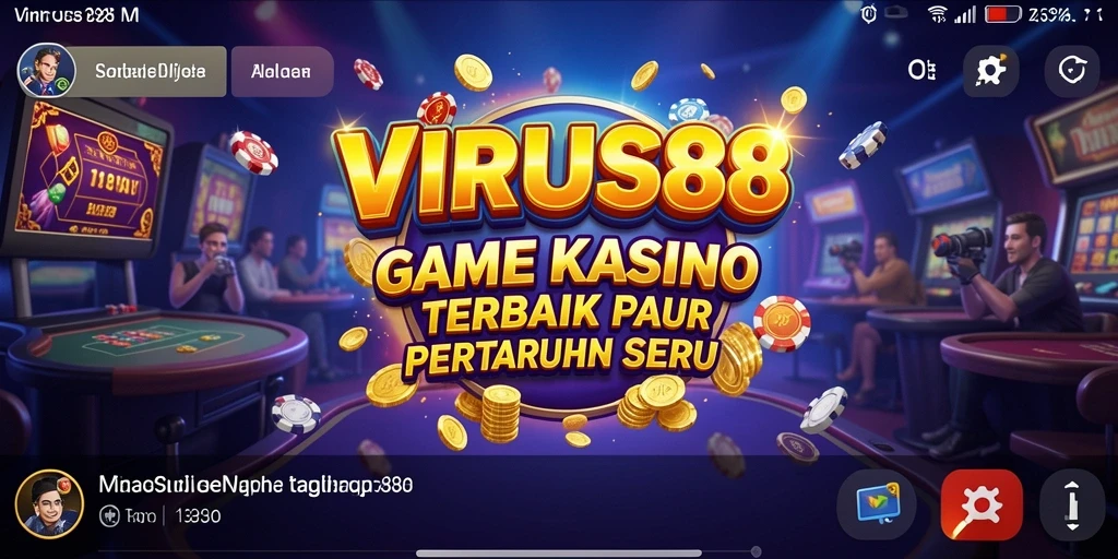 Tangkapan layar <strong>VIRUS88</strong> menampilkan keseruan gameplay Kasino yang menggembirakan.