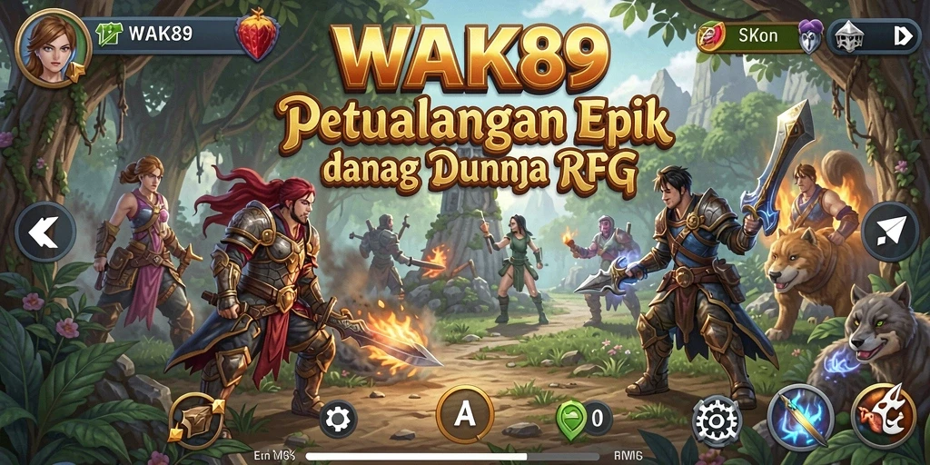 Tampilan gameplay RPG yang menarik dalam WAK89.