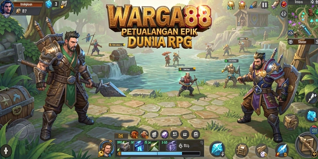 Screenshot WARGA88 memperlihatkan aksi seru dalam gameplay RPG.